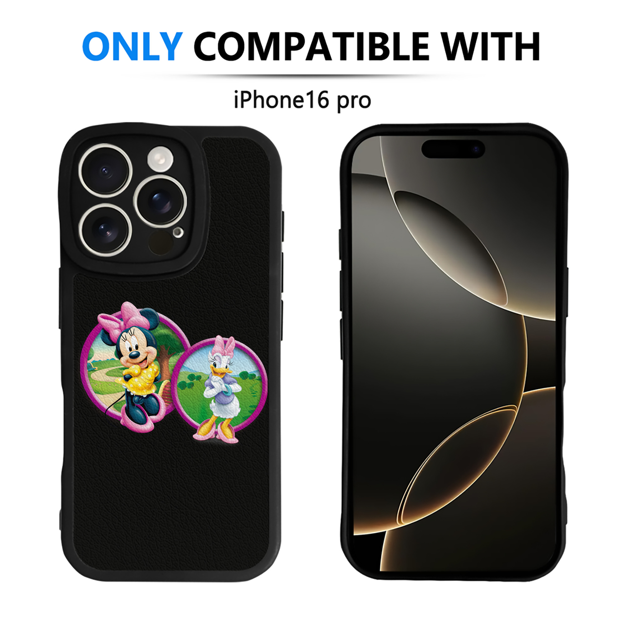 （画像用） ミッキーマウス Mickey Mouse 【iPhone 16シリーズ対応】シリコンスマホケース（レザー調） 材質：シリコン